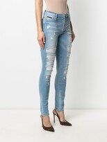 Thumbnail for your product : Philipp Plein Distressed Skinny Jeans