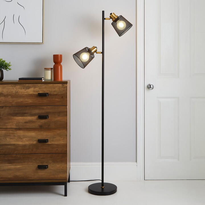 Dunelm Idris Industrial Floor Lamp Black ShopStyle