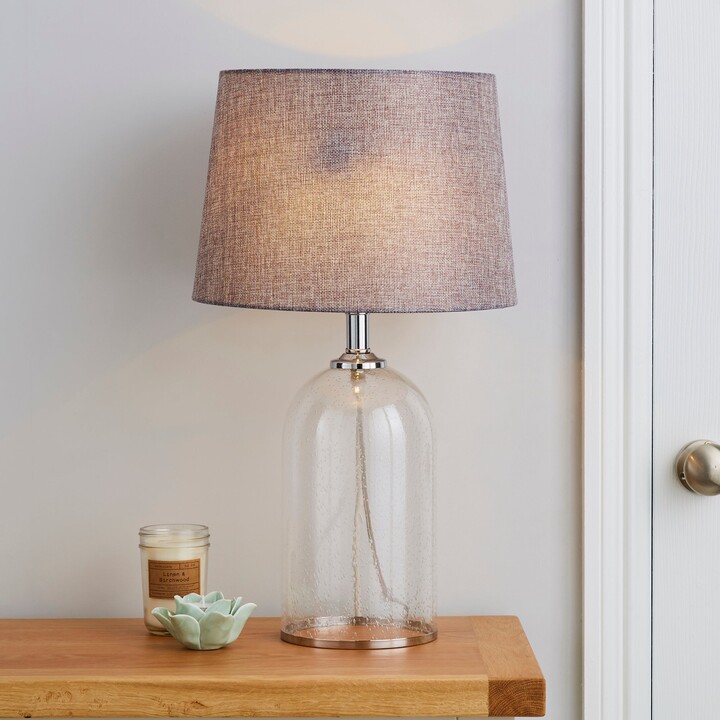 Dunelm Lenny Glass Clear Table Lamp Clear ShopStyle