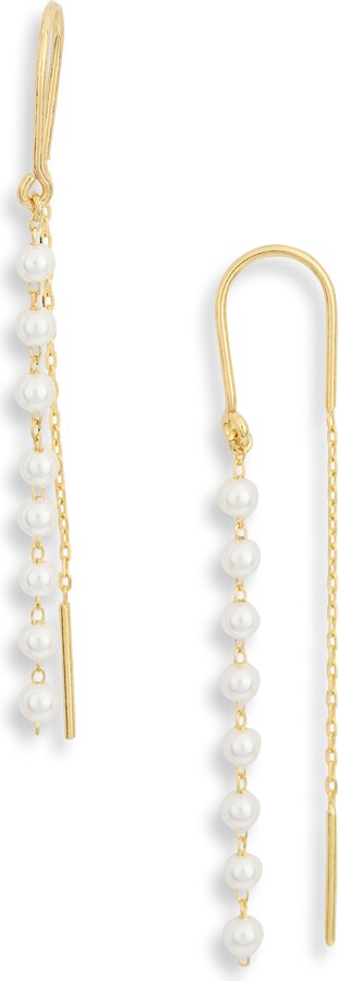 Argentovivo Imitation Pearl Theader Earrings