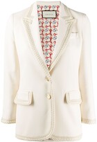 Thumbnail for your product : Gucci Braided Trim Single-Breasted Blazer