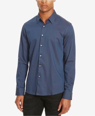 Kenneth Cole Reaction Men's Slim-Fit Neat Long-Sleeve Shirt