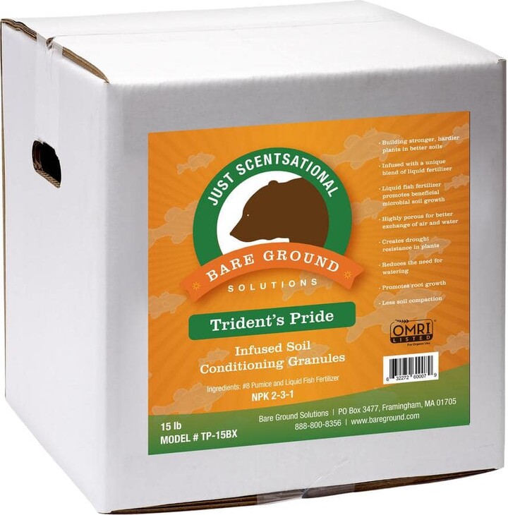 Just Scentsational Trident's Pride by Bare Ground 15 lb. Ready-to-Use Soil Conditioning Granules Box