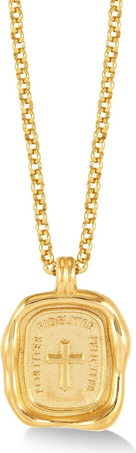 Dower & Hall Gold Success Talisman Necklace In Vermeil