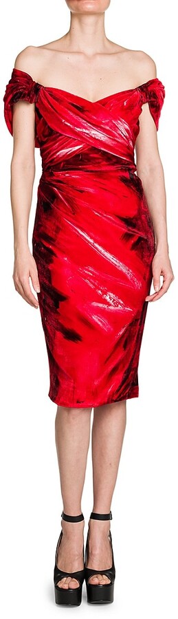 Moschino Abstract Off-The-Shoulder Dress - ShopStyle