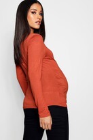 Thumbnail for your product : boohoo Maternity Long Sleeve Ruched T Shirt