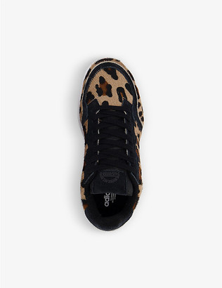 adidas Supercourt leopard-print trainers - ShopStyle
