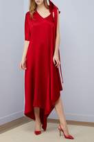 Thumbnail for your product : Valentino Asymmetric satin long dress