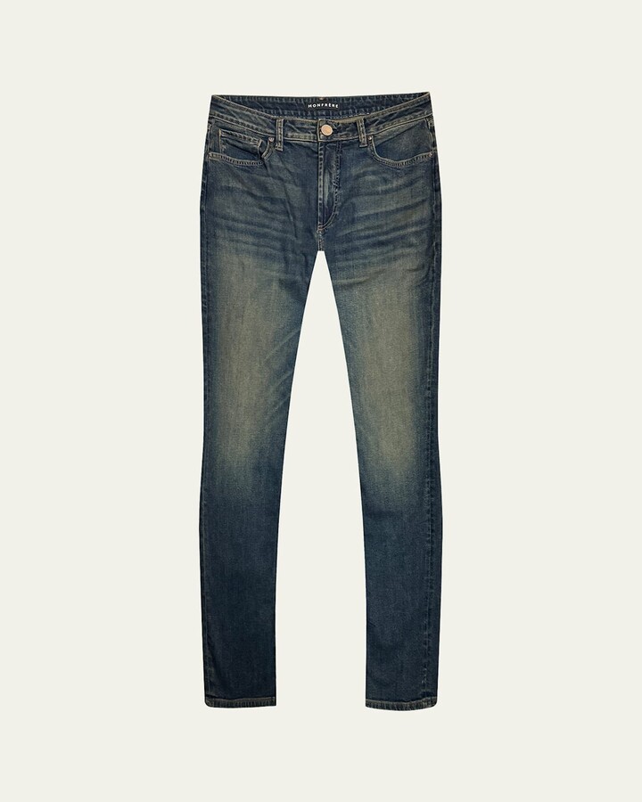 Monfrère Men's Greyson Faded Dark-Wash Skinny Jeans