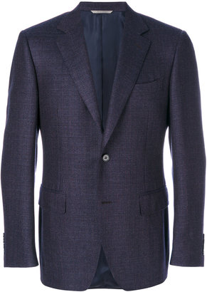 Canali textured fitted blazer