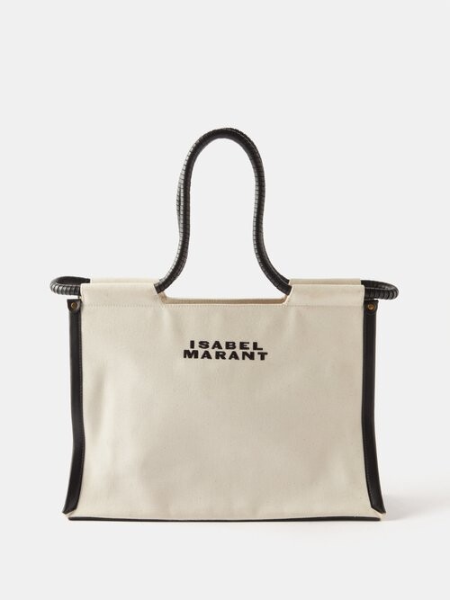 Isabel Marant Toledo Embroidered-logo Canvas Tote Bag