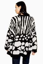 Thumbnail for your product : Topshop Zebra Print Mix Design Cardigan