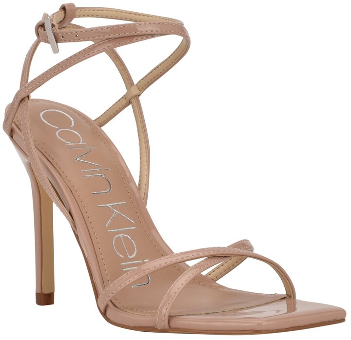 high heel sandals nude
