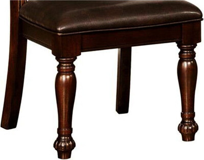Classic Solid Wood Dining Chairs Of 2, Seat Cover, Turned Legs, Transitional Kitchen Style 2pc Traditional Room Chairs, Wood, Seat, Rustic Balcony