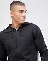 Thumbnail for your product : ONLY & SONS Zip Through Hoodie With Stripe Sleeve