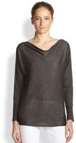 Thumbnail for your product : Alice + Olivia Linen Cowlneck Top
