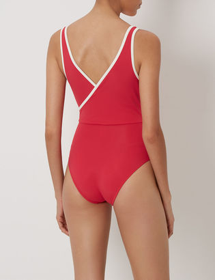Solid & Striped Raspberry Ballerina Crossover Swimsuit