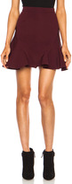 Thumbnail for your product : Cushnie Viscose Flared Mini Viscose-Blend Skirt in Bordeaux