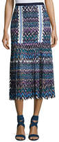 Thumbnail for your product : Saloni Diana C Chevron Lace Midi Skirt