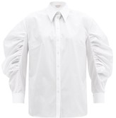 Thumbnail for your product : Alexander McQueen Balloon-sleeve Cotton-poplin Shirt - White