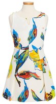 Thumbnail for your product : Milly Minis 'Pop Art' Floral Print Party Dress (Big Girls)
