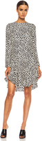 Thumbnail for your product : Chloé Printed Spots on Dots Jacquard Silk Dress in Black