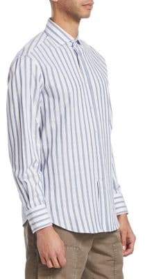 Brunello Cucinelli Striped Button-Front Shirt