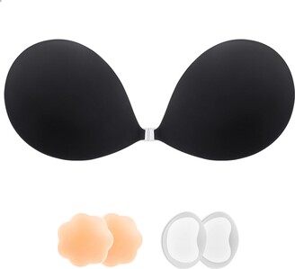 lalaWing Sticky Bra Strapless Adhesive Fabric Bra Invisible Push-up Bra for  Women with Pull-up Nipple Covers Nude - ShopStyle