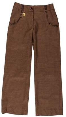 Matthew Williamson Wool Mid-Rise Pants