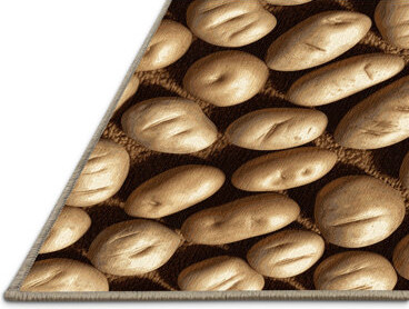 Hokku Designs Washable Potato Fingerling Vegetables Area Rug