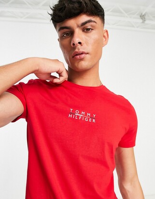 Tommy Hilfiger Red Men's T-shirts | ShopStyle