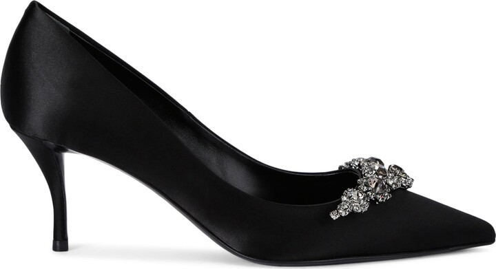 Roger Vivier Satin Embellished Efflorescence Pumps 65
