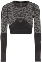 Thumbnail for your product : adidas by Stella McCartney Truepurpose leopard-printed training top