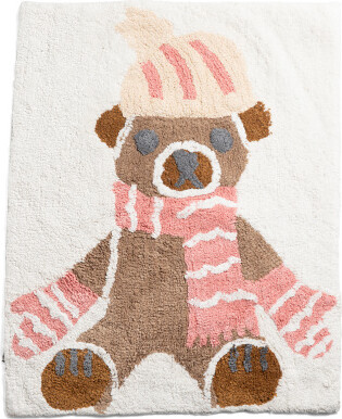 TJMAXX 25X32 Winter Bear Figural Bath Rug, Cotton