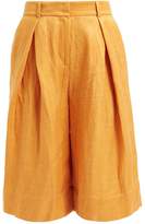 Thumbnail for your product : WtR - WtR Mustard Crinkled Linen Short Culottes
