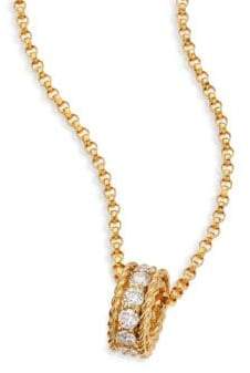 Roberto Coin Symphony Braided Diamond & 18K Yellow Gold Pendant Necklace
