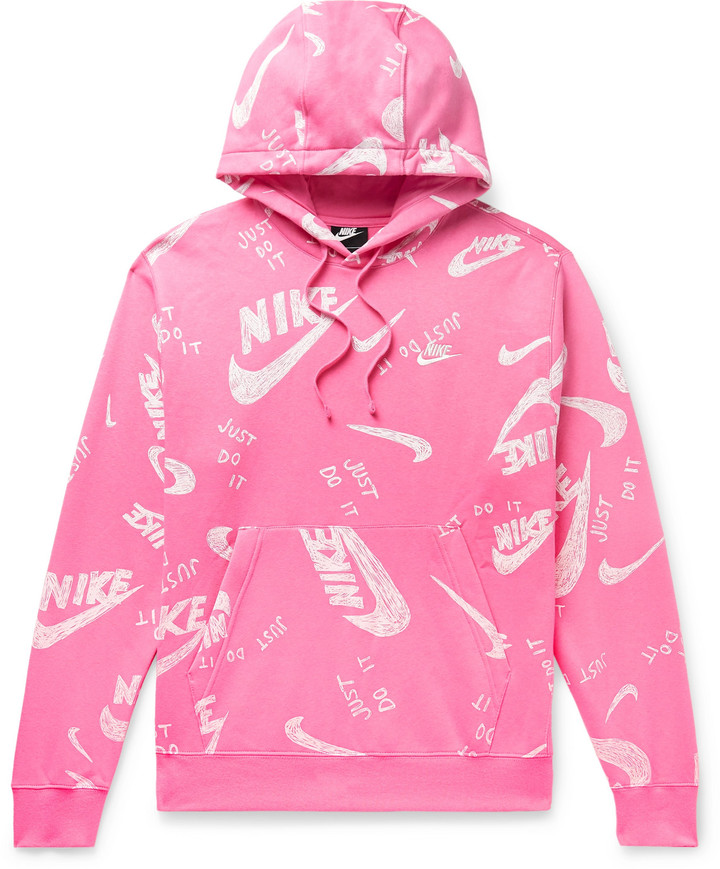 Nike Sportswear Club Logo-Print Fleece-Back Cotton-Blend Jersey Hoodie -  ShopStyle