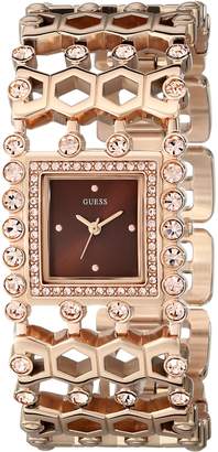 GUESS Women's U0574L3 Rose Gold-Tone Watch with Crystals & Adjustable Links