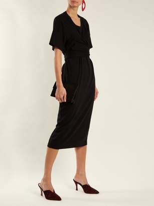 Proenza Schouler Wrap Style Cotton Jersey Dress - Womens - Black