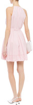 Thumbnail for your product : RED Valentino Studded Gathered Stretch-cotton Poplin Mini Dress