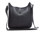 Thumbnail for your product : Hermes Pre-Owned Black Taurillon Clemence Evelyne III PM Bag