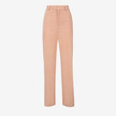 Bally Corduroy Carrot Leg Trousers Pink, Women's cotton corduroy trousers in blush