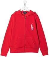 Thumbnail for your product : Ralph Lauren Kids Logo-Embroidered Zip-Up Hoodie
