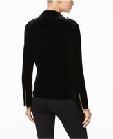 Thumbnail for your product : INC International Concepts Petite Velvet Moto Jacket, Only at Macy's