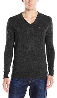 Tommy Hilfiger Men's Original Cotton Blend V-Neck Long Sleeve Sweater