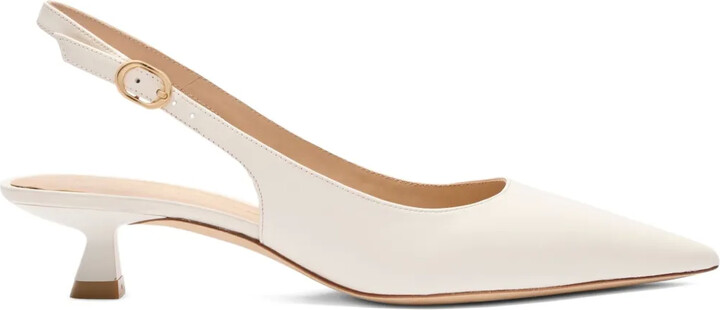 Stuart Weitzman 35mm Stuart Sculpt slingback pointed-toe pumps