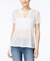 Thumbnail for your product : Material Girl Juniors' Lace-Up Tunic, Only at Macy's