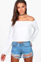 Thumbnail for your product : boohoo Tall Off The Shoulder Crop Top