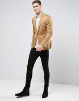 Thumbnail for your product : ASOS TALL Skinny Blazer in Stone Cotton Sateen