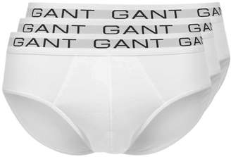 Gant 3 PACK Briefs white